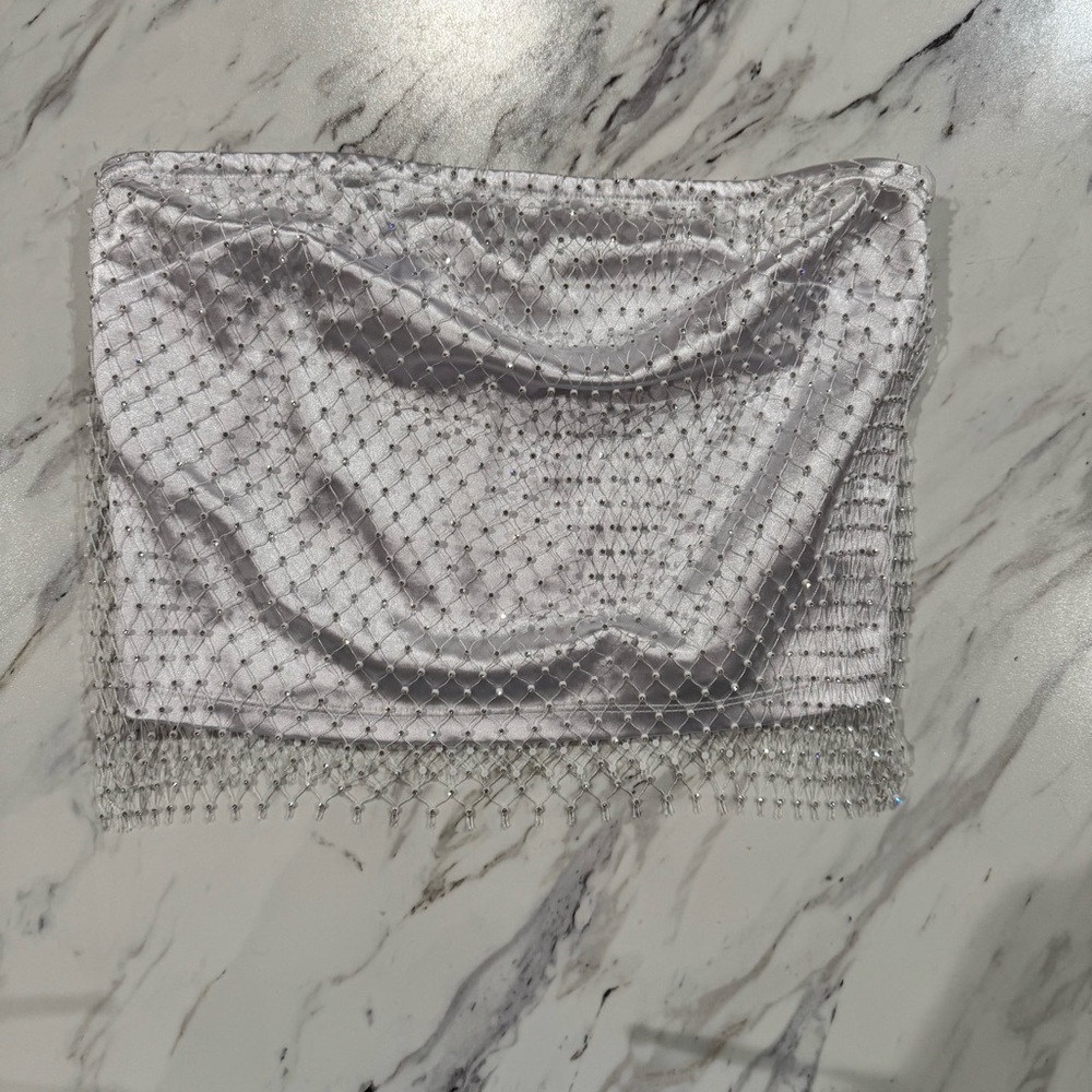 NWOT Tub Top with rhinestone overlay